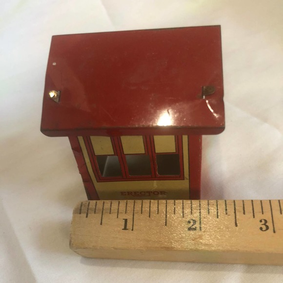 Gilbert Erector Metal Tin Red House/Shed Toy Set Piece Building Part Vintage - Picture 8 of 15